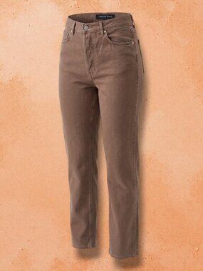 Veronica Beard Tan Sierra Daniela High Rise Straight Leg Jeans 29
